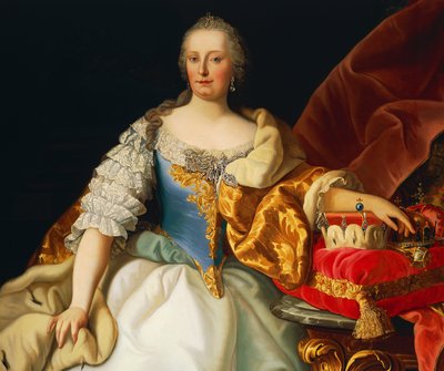 Porträt von Maria Theresia von Österreich von Josef and Mayrhofer Friedrich Kiss