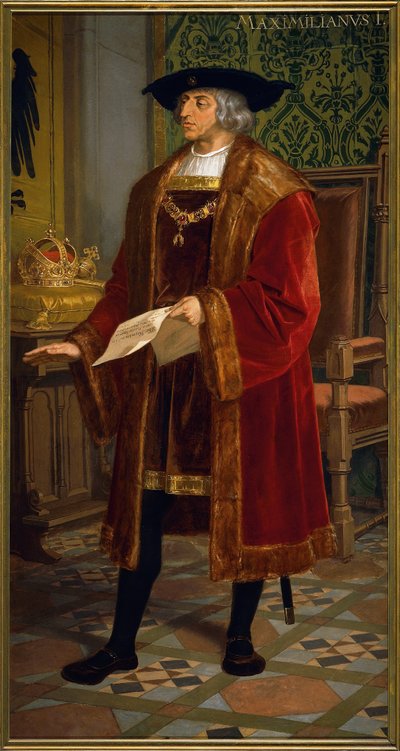 Porträt von Maximilian I. von Österreich von Josef and Mayrhofer Friedrich Kiss