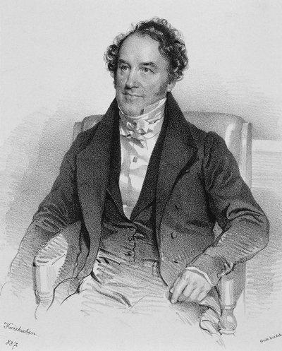 Porträt von Conradin Kreutzer oder Kreuzer (Messkirch) von Josef Nikolaus Kriehuber