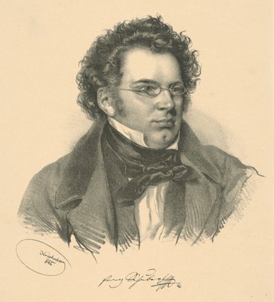 Porträt von Franz Schubert 1797-1828, 1846 von Josef Nikolaus Kriehuber