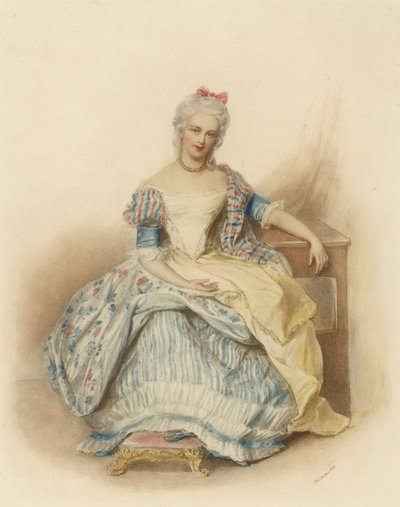 Porträt von Prinzessin Caroline Lobkowitz, geborene Gräfin Wrbna von Josef Nikolaus Kriehuber