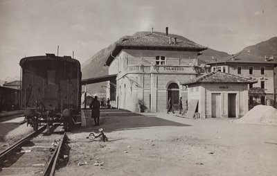 Album "Meine weltkriegs - Erinnerungen Südwestfront (Kärnten, Italien, Südtirol) 31/03/1915-12/11/1918 - Josef Zohles Wien": Bahnhof von Tolmezzo von Josef Zohles