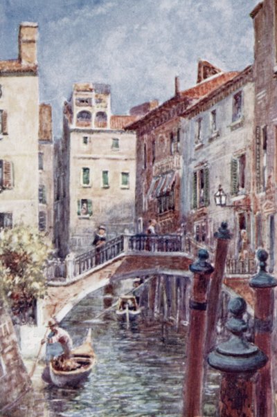 Ein Kanal in Venedig (Farblithografie) von Joseph (after) Finnemore