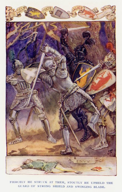 Illustration für Sir Knight of the Splendid Way von Joseph (after) Finnemore