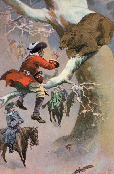 Robinson Crusoe: Freitag ärgert den Bären von Joseph (after) Finnemore
