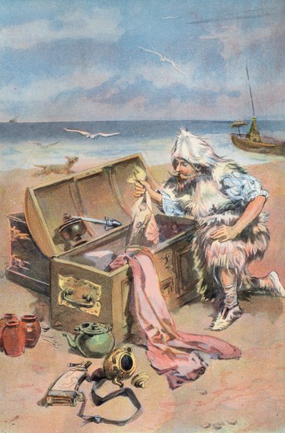 Robinson Crusoe: Ich untersuche die Truhen von Joseph (after) Finnemore