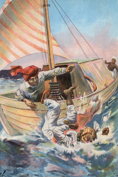 Robinson Crusoe: Ich werfe den Mauren über Bord von Joseph (after) Finnemore