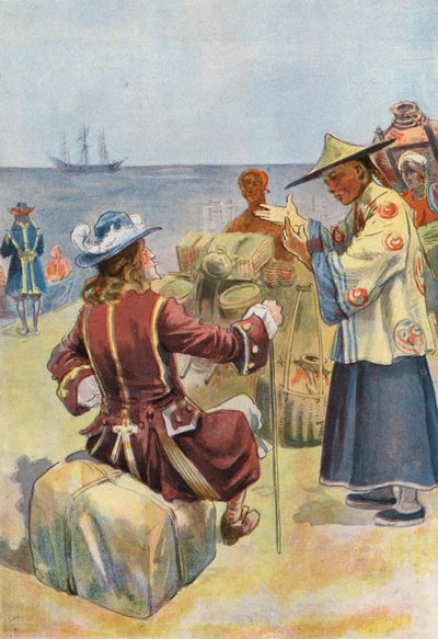 Robinson Crusoe: Handel mit chinesischen Kaufleuten von Joseph (after) Finnemore