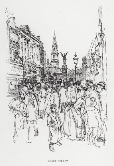 Fleet Street von Joseph (after) Pennell