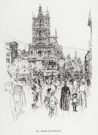 St Mary-le-Strand von Joseph (after) Pennell