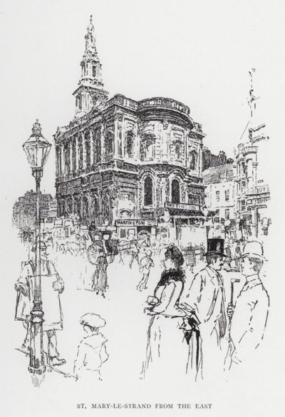 St Mary-le-Strand von Osten von Joseph (after) Pennell