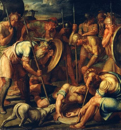 Antike Kriegsszene. Tod des Antilochos von Joseph Anton Koch