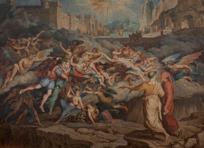 Dante und Virgil im zweiten Kreis der Hölle von Joseph Anton Koch