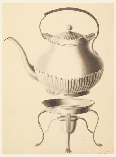 Entwurf für einen Wasserkessel mit Ständer von Joseph Anton Seethaler Ii