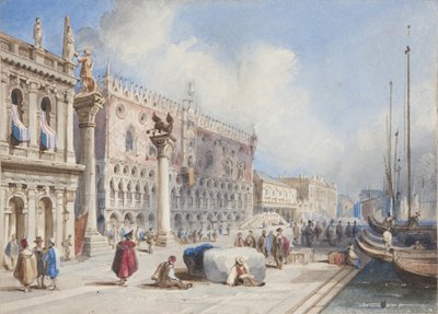 Venedig, eingeklebt in Thomas Moodys Tagebuch einer Reise durch die Schweiz und Italien, 1822 von Joseph Axe Sleap