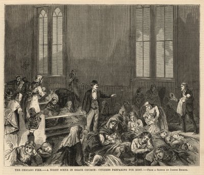 Eine Nachtszene in der Grace Church von Joseph Becker