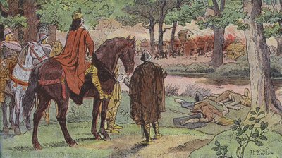Karl der Große verbrennt ein deutsches Dorf und massakriert die Einwohner von Joseph Beuzon