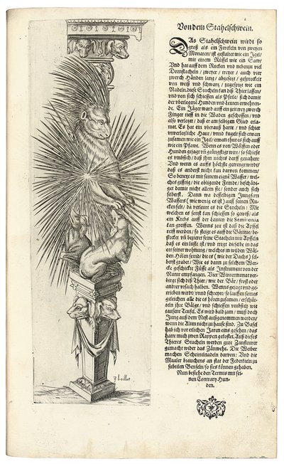 Säule mit Tierform verziert, 1604 von Joseph Boillot