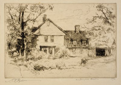 In der Deerfield Straße (Altes Haus in Deerfield) von Joseph C. Claghorn