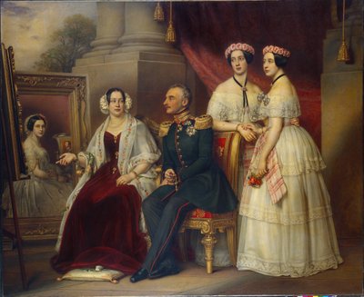 Familienporträt von Joseph, Herzog von Sachsen-Altenburg (1789-1868) von Joseph Carl Stieler