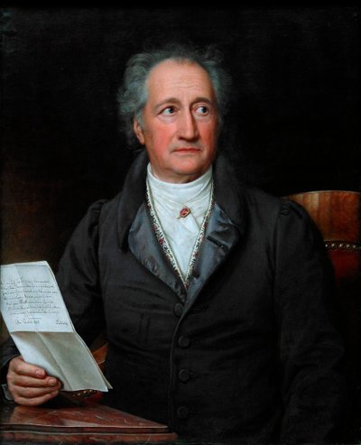 Porträt des Autors Johann Wolfgang von Goethe 1749-1832, 1828 von Joseph Carl Stieler