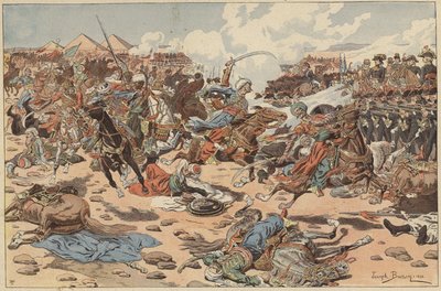 Schlacht bei den Pyramiden, Ägypten, Französische Revolutionskriege, 21. Juli 1798 von Joseph Charles (after) Beuzon