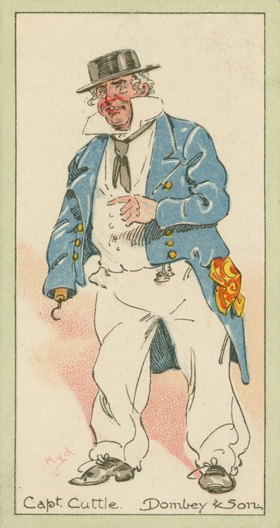 Kapitän Cuttle, Dombey & Sohn (Farblithografie) von Joseph Clayton (1856-1937) (after) Clarke