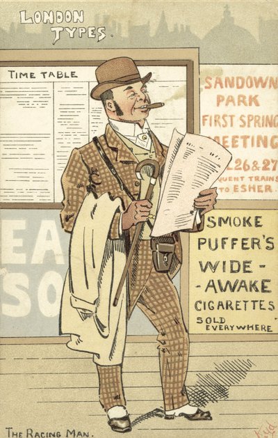 Londoner Typen, der Rennmann von Joseph Clayton Clarke