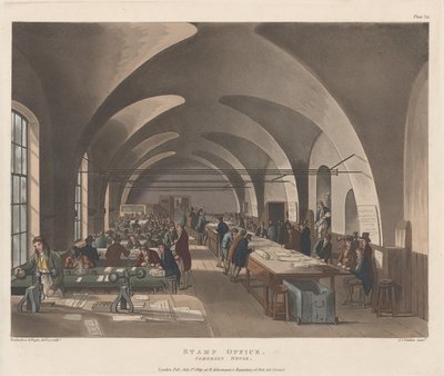 Stempelamt, Somerset House, 1. Juli 1809 von Joseph Constantine Stadler