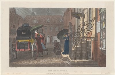 Die Abreise, aus Poetische Skizzen von Scarborough, 1813 von Joseph Constantine Stadler