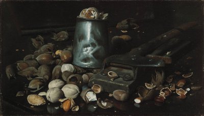 Stillleben mit Blechdose und Nüssen von Joseph Decker
