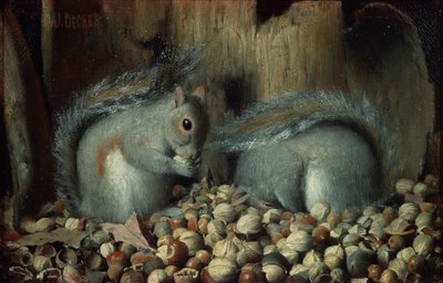 Die Vielfraße (Eichhörnchen) von Joseph Decker
