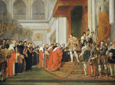Die Union von Utrecht von Joseph Denis Odevaere (signed by artist)