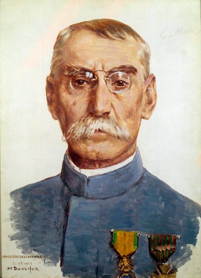 Erster Weltkrieg (1914-1918): Porträt von Marschall Joseph Simon Gallieni (1849-1916) (1915) von Joseph Felix Bouchor