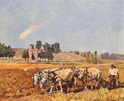 Rom: La campagne de Rome, Boeufs au labour von Joseph Felix Bouchor
