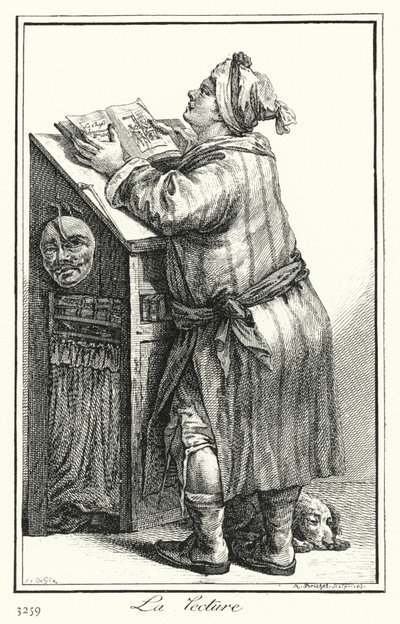 Lesen (Stich) von Joseph Franz von (after) Goez