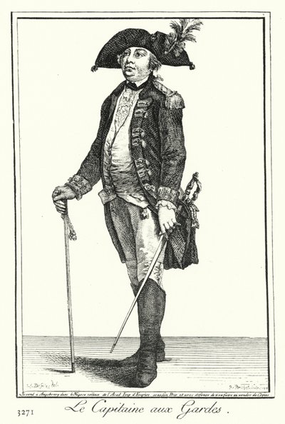 Der Hauptmann der Wache (Stich) von Joseph Franz von (after) Goez