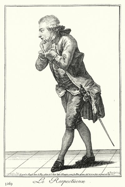 Der respektvolle Mann (Stich) von Joseph Franz von (after) Goez