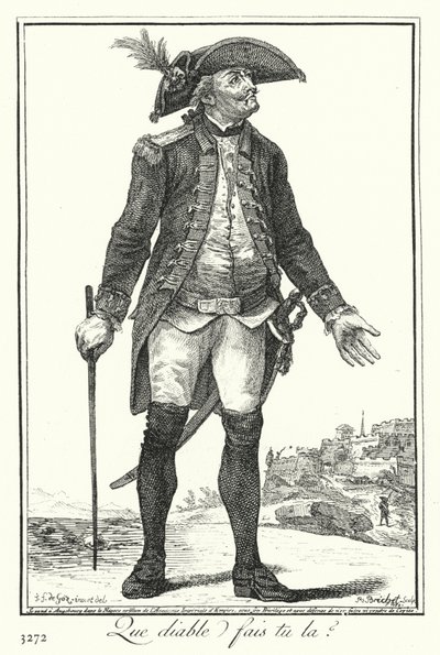 Was zum Teufel machst du da? (Stich) von Joseph Franz von (after) Goez