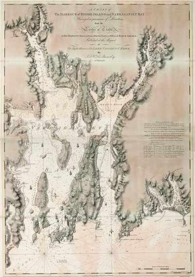 Karte der Ipswich Bay und Cape Ann, Atlantikküste Nordamerikas von Joseph Frederick Wallet DesBarres