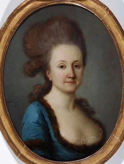 Porträt von Euphrosine Katharina von Bock, geb. von Stackelberg 1752-1821, 1780 von Joseph Friedrich August Darbes