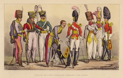 Englische Militäruniformen (Kavallerie) 1821 und 1822 von Joseph Grego