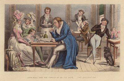 John Bull und seine Familie in einem Eiscafé von Joseph Grego