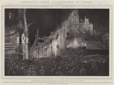 Krönungsnacht-Illuminationen in London von Joseph Holland Tringham
