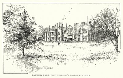Dalmeny Park, Lord Roseberys schottische Residenz von Joseph Holland Tringham