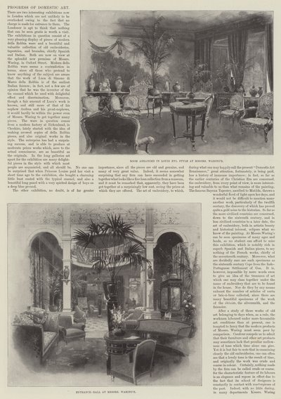Fortschritt der häuslichen Kunst von Joseph Holland Tringham