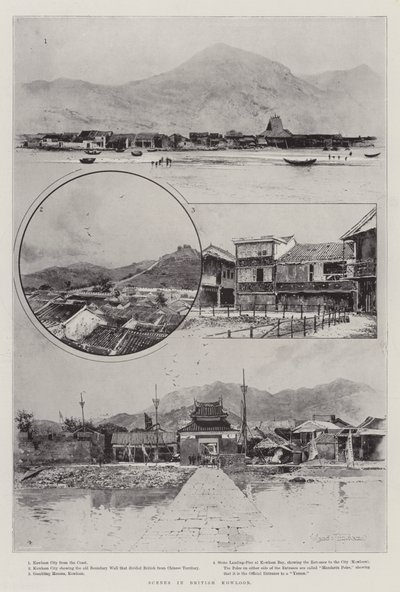 Szenen in Britisch-Kowloon von Joseph Holland Tringham