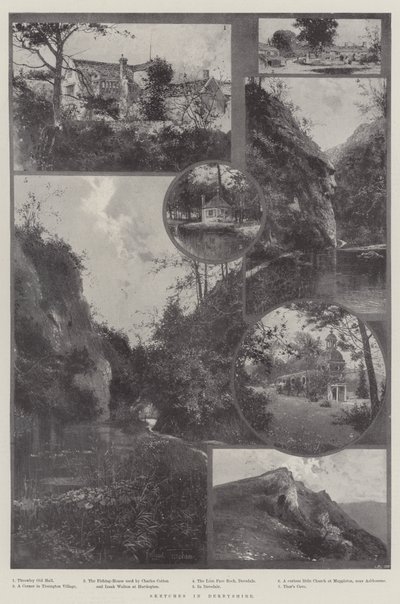 Skizzen in Derbyshire von Joseph Holland Tringham