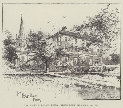 Der Bischofspalast, Derry, wo Lord Salisbury übernachtete von Joseph Holland Tringham