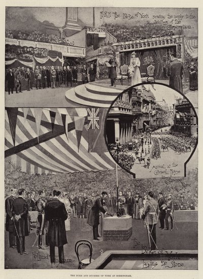 Der Herzog und die Herzogin von York in Birmingham von Joseph Holland Tringham